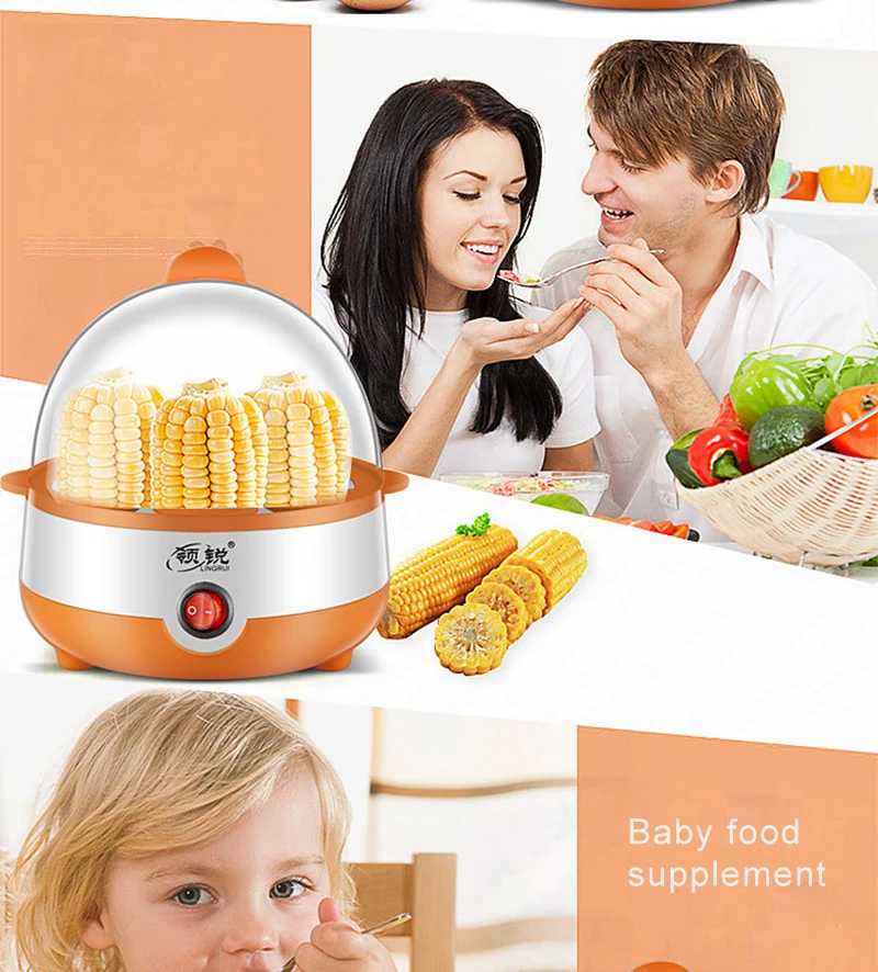 Multi Function Rapid Electric Egg Cooker Auto-Off Generic 7 Eggs Boiler Steamer Omelette Cooking Tools Kitchen Utensil Breakfast - Image 12