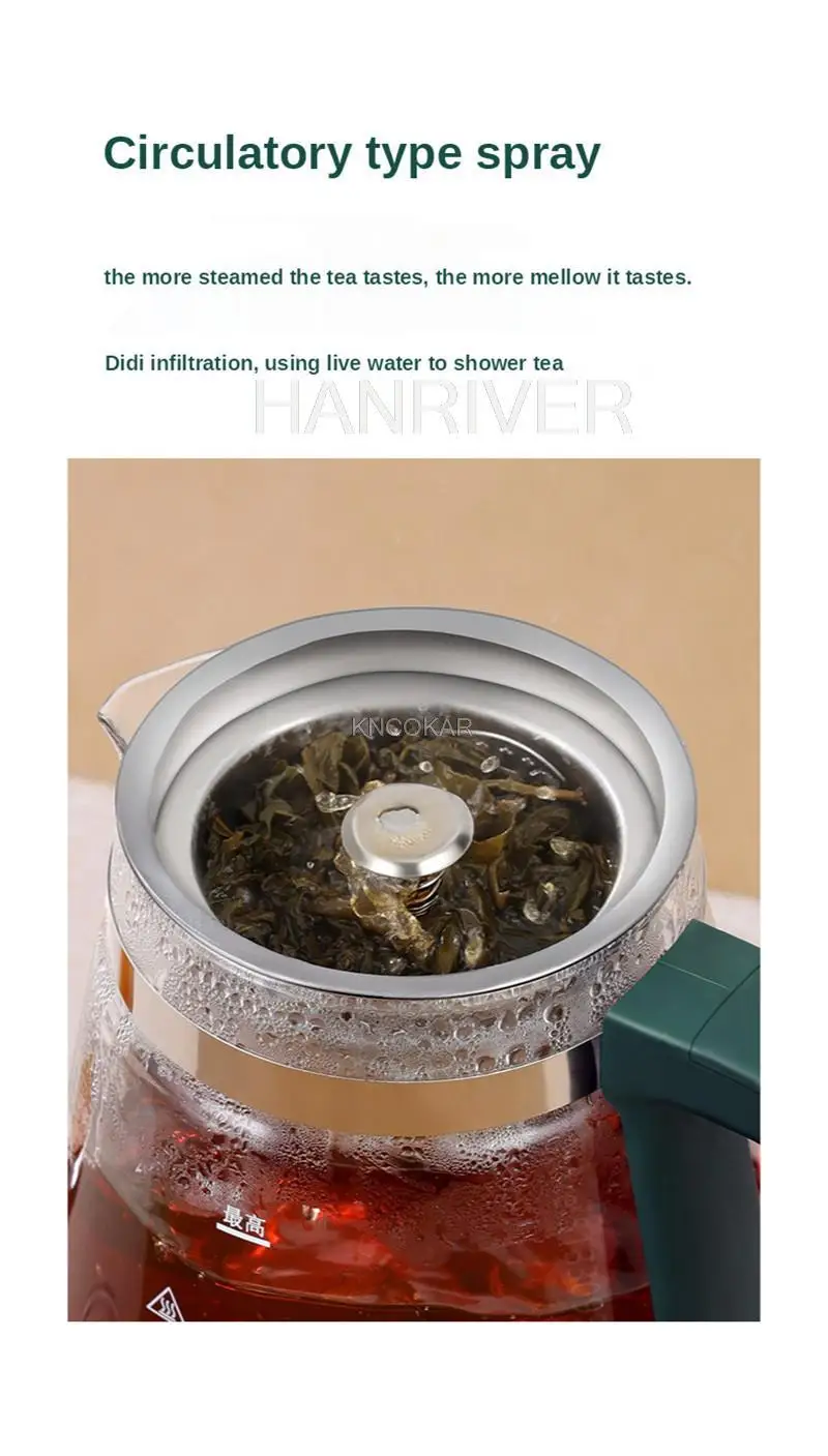 1L Electric Kettle Heat-resistant Glass Tea Infuser Pot With Filter Automatic Steam Spray Borosilicate glass Teapot Health Pot - Image 23