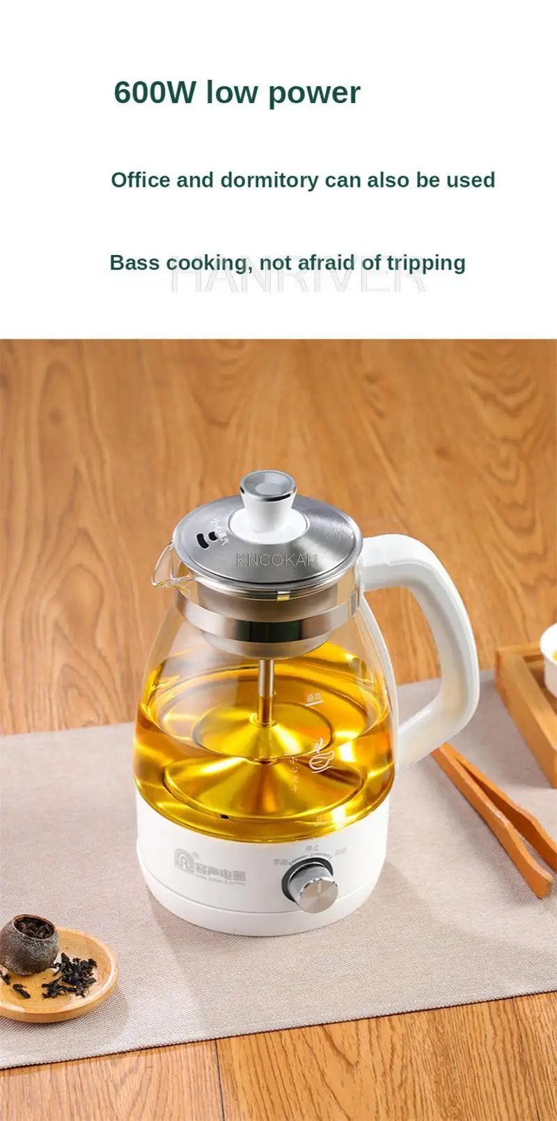 1L Electric Kettle Heat-resistant Glass Tea Infuser Pot With Filter Automatic Steam Spray Borosilicate glass Teapot Health Pot - Image 25