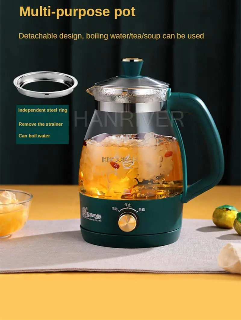 1L Electric Kettle Heat-resistant Glass Tea Infuser Pot With Filter Automatic Steam Spray Borosilicate glass Teapot Health Pot - Image 21