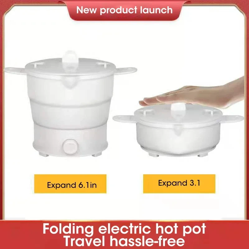 HOMEFISH Foldable Silicone Electric Pot Portable Multi-Purpose Hot Water Boiler for Travel 110/220V Kettle Ideal for Camping - Image 6