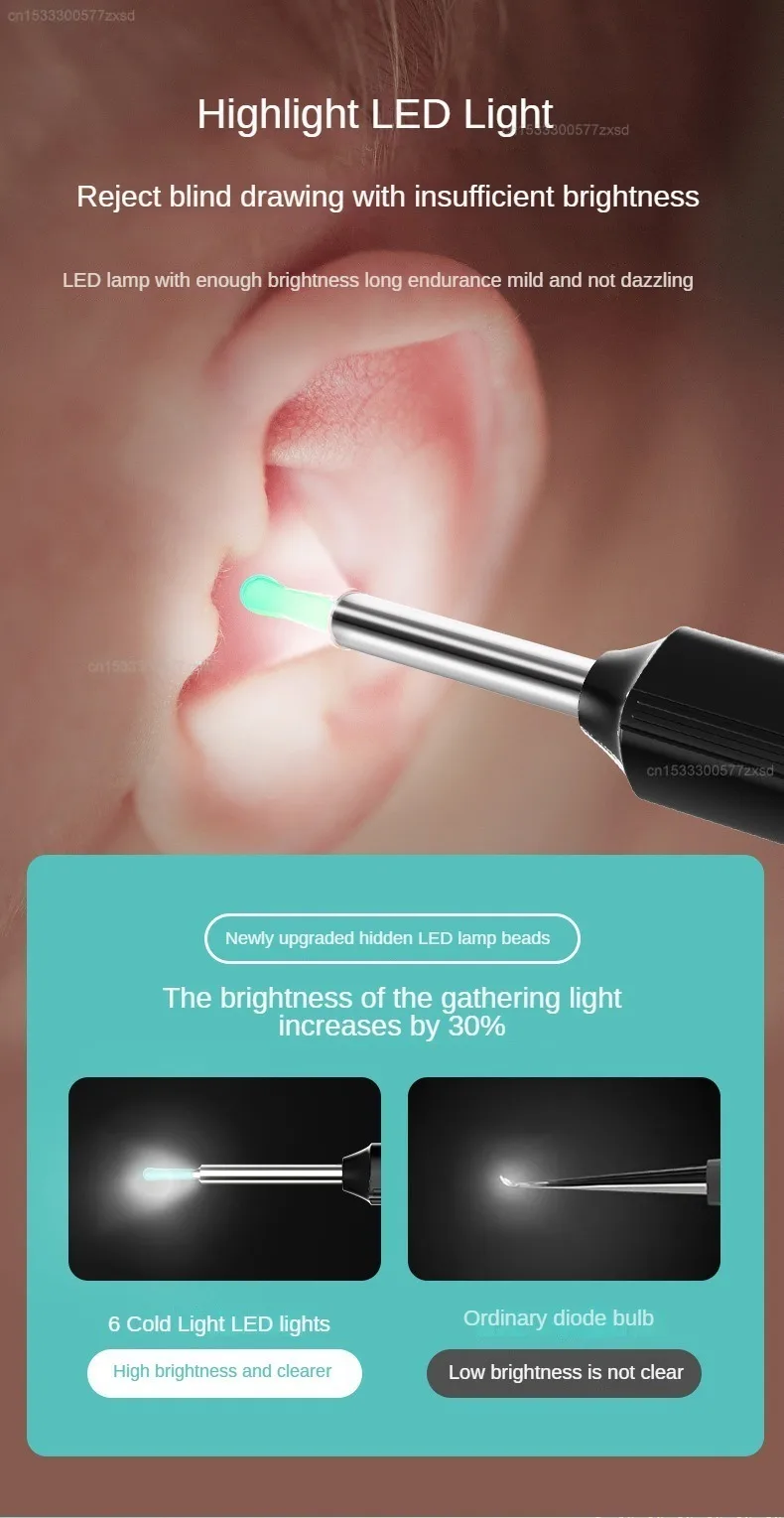 Smart Visual Ear Sticks Otoscope Ear Cleaner High Precision Ear Wax Removal Tool Mini Camera Removal Health Care Tools - Image 17