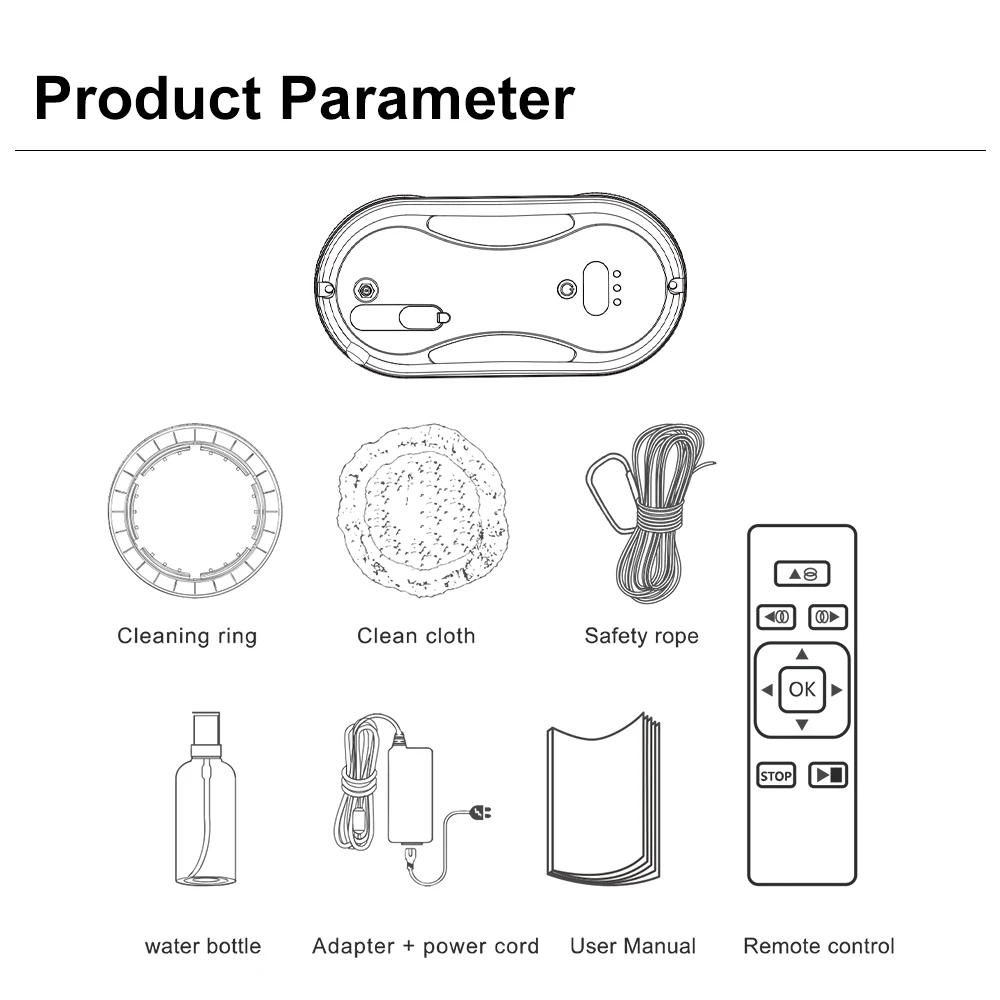 PuRuiKai Household Window Automatic Water Spray Cleaning Robot,With Intelligent Edge Detection System,Robot Glass Cleaner - Image 16