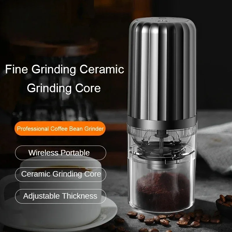 Portable Electric Coffee Grinder Wireless Bean Mill USB Fully Automatic Rechargeable Outdoor Gatherings Adjustable Coarse Fine - Image 3