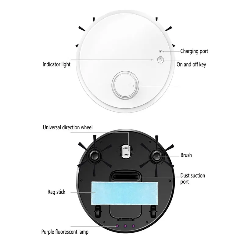 NEW 3-in-1 Wet And Dry Ultra-thin Cleaning Machine Automatic Robot Vacuum Cleaner Smart Wireless Sweeping Mopping Smart Home - Image 5
