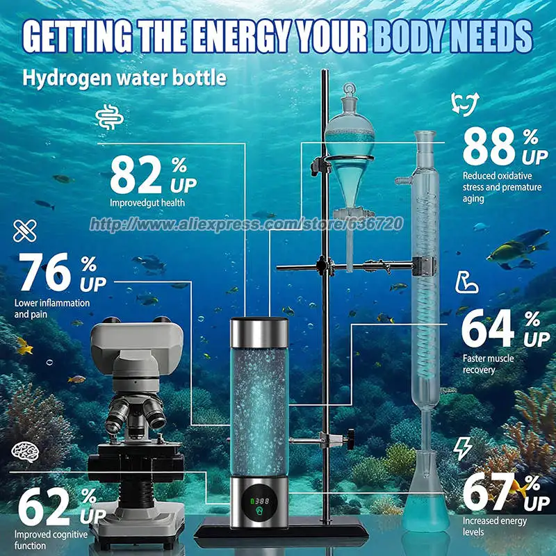 5.0 New Upgraded Hydrogen Water Bottle - Hydrogen Concentration up to 6000 PPB, 2025 SPE/PEM Technology - Image 7