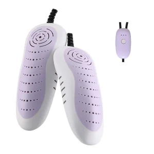 2025 New Electric Shoe Dryer With Timer 4H 8H 12H PTC Heater for Boot Warmer Sanitizing Deodorizing Portable Dryer Blue Light
