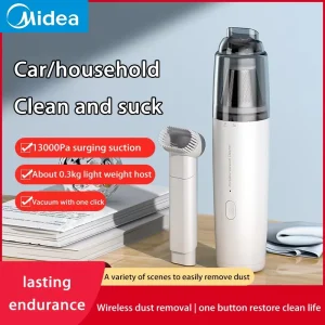 Midea Electric Vacuum Cleaner Car Household Dual Use Deep Cleaning Portable High Power Handheld Wireless Powerful Dust Remover
