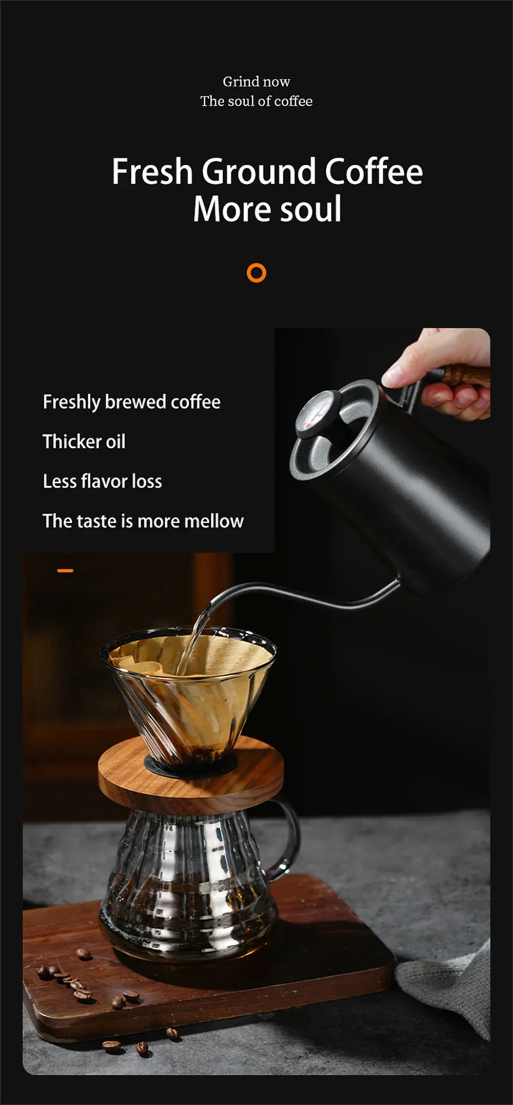 Portable Electric Coffee Grinder Wireless Bean Mill USB Fully Automatic Rechargeable Outdoor Gatherings Adjustable Coarse Fine - Image 11