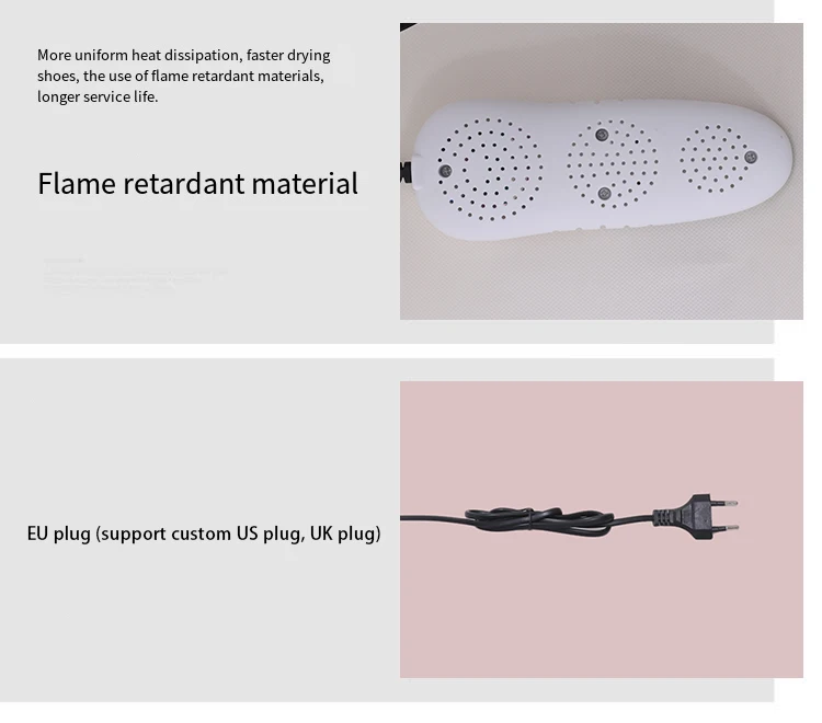 2025 New Electric Shoe Dryer With Timer 4H 8H 12H PTC Heater for Boot Warmer Sanitizing Deodorizing Portable Dryer Blue Light - Image 16