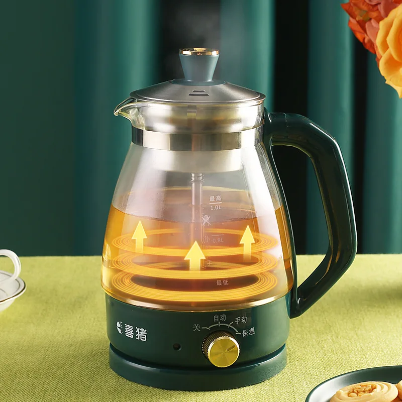 1L Electric Kettle Heat-resistant Glass Tea Infuser Pot With Filter Automatic Steam Spray Borosilicate glass Teapot Health Pot - Image 3
