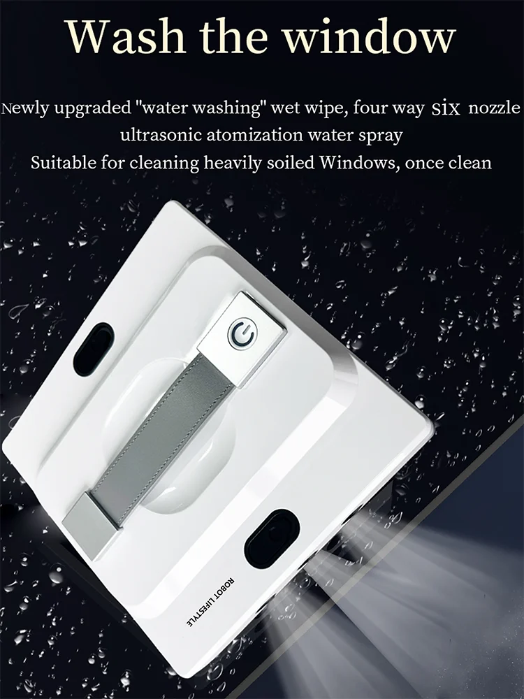 2026 Robot Window Cleaner Washer Glass Window Cleaning Robot RL528 Big 100ml Water Tank, Six Water Jet, 5200Pa Strong Suction - Image 15