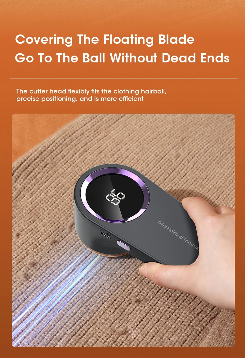 Lint Remover for Clothing LED Digital Electric Pellet Fluff Remover USB Rechargeable Fuzz Fabric Shaver Sweater Dropshipping - Image 10