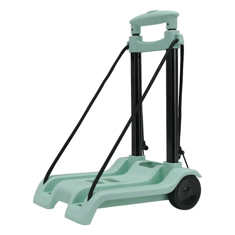 Household small cart folding pull goods handling trailer shopping cart luggage trolley - Image 6