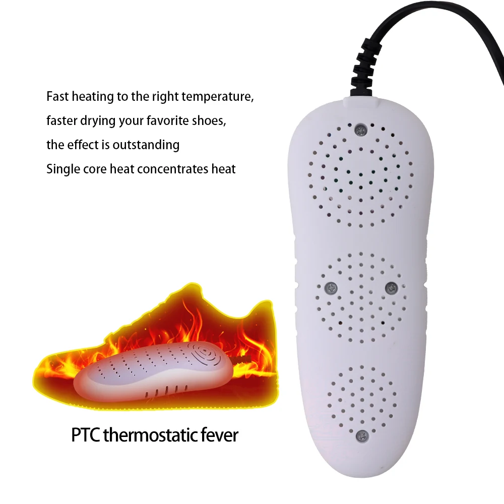 2025 New Electric Shoe Dryer With Timer 4H 8H 12H PTC Heater for Boot Warmer Sanitizing Deodorizing Portable Dryer Blue Light - Image 5