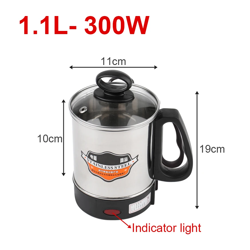 DMWD MultiCooker Electric Skillet portable stainless steel heating cup Noodles milk soup porridge Cooking Pot mini coffee boiler - Image 9