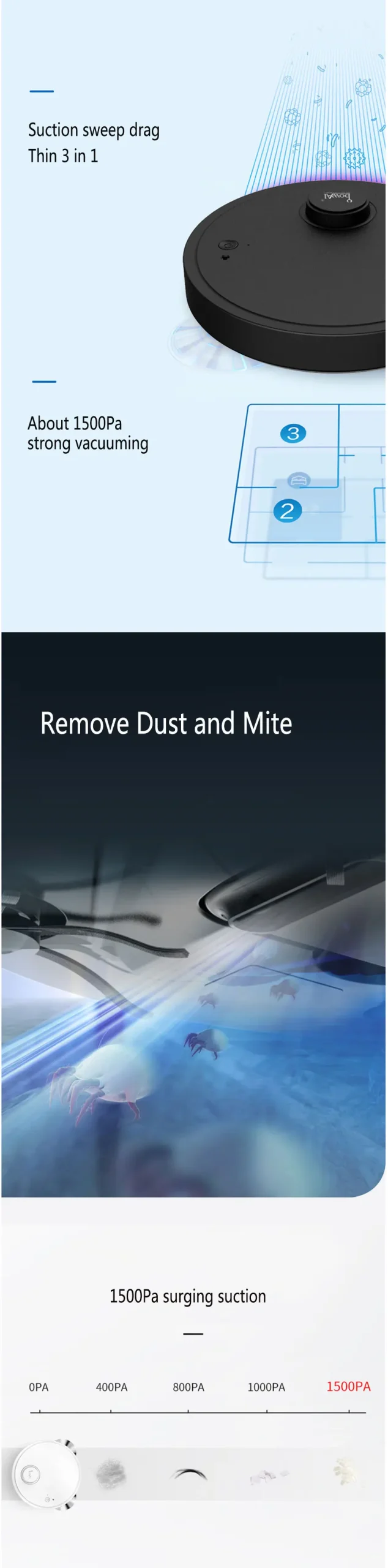 NEW 3-in-1 Wet And Dry Ultra-thin Cleaning Machine Automatic Robot Vacuum Cleaner Smart Wireless Sweeping Mopping Smart Home - Image 9