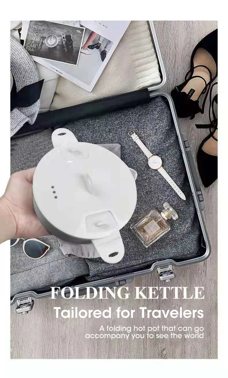 HOMEFISH Foldable Silicone Electric Pot Portable Multi-Purpose Hot Water Boiler for Travel 110/220V Kettle Ideal for Camping - Image 17