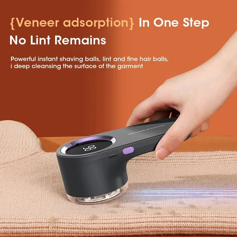 Lint Remover for Clothing LED Digital Electric Pellet Fluff Remover USB Rechargeable Fuzz Fabric Shaver Sweater Dropshipping - Image 5