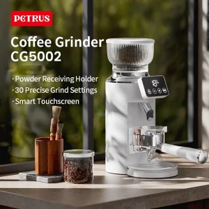 Petrus Coffee Grinder Metal Body For 51/58MM Portafilter With 30 Precise Grind Settings Espresso Drip Percolator French Press