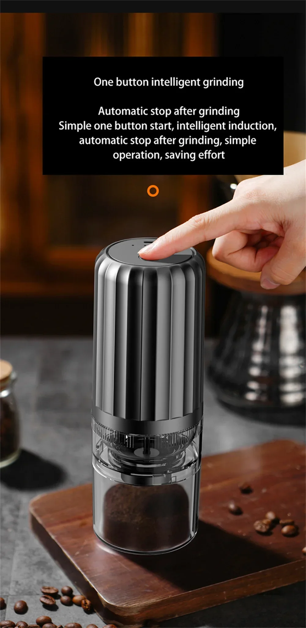 Portable Electric Coffee Grinder Wireless Bean Mill USB Fully Automatic Rechargeable Outdoor Gatherings Adjustable Coarse Fine - Image 20