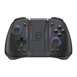 LinYuvo KS42 Meteor Light Wireless Joy-pad with 8 Color RGB Lights for Switch/Lite/OLED, with Programmable,,Turbo & Vibration