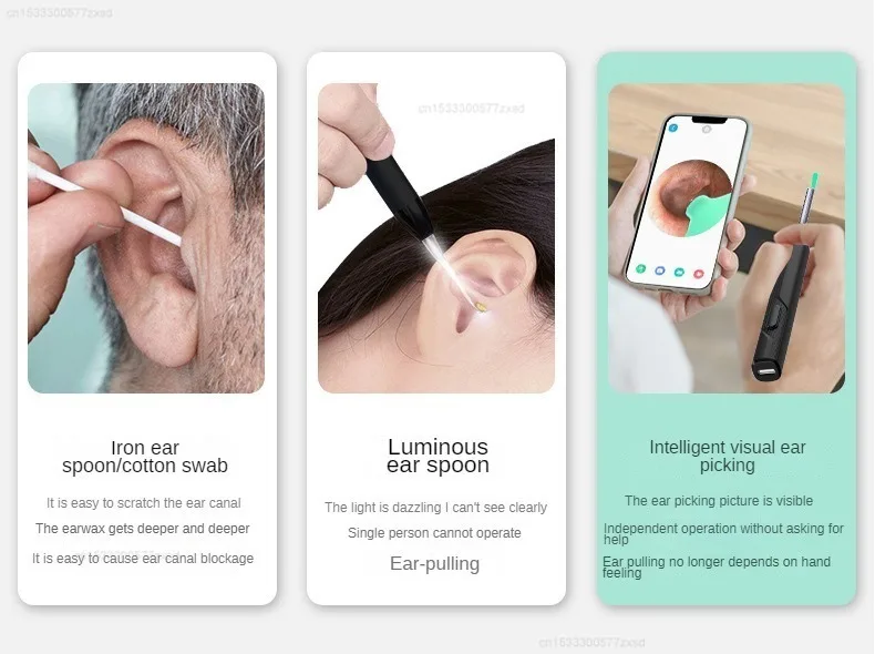 Smart Visual Ear Sticks Otoscope Ear Cleaner High Precision Ear Wax Removal Tool Mini Camera Removal Health Care Tools - Image 16